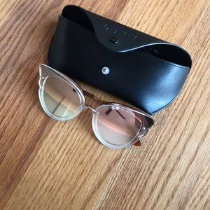 Diff eyewear rose gold sunnies